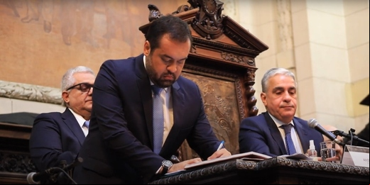 Cláudio Castro toma posse como governador do Rio de Janeiro no Palácio Tiradentes