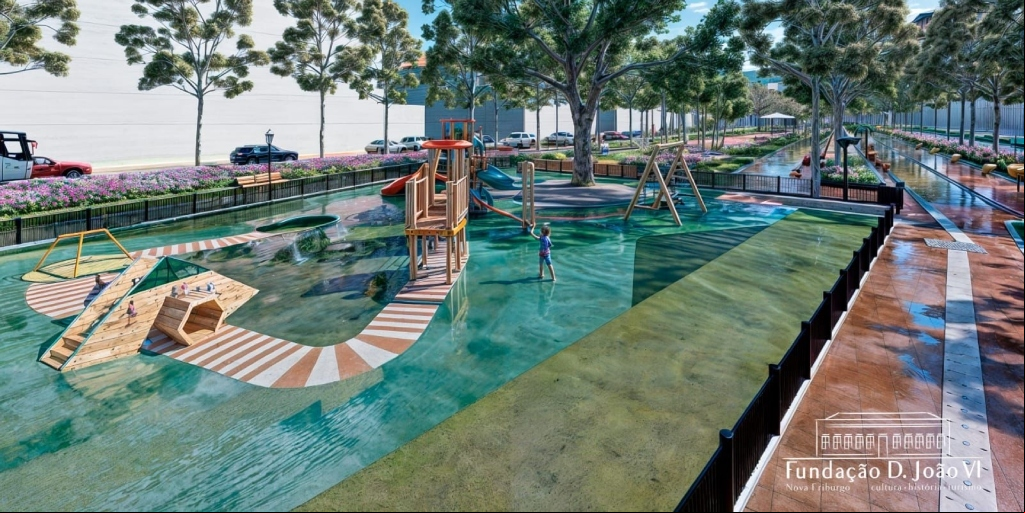 Imagens do projeto de revitalização da praça Getúlio Vargas