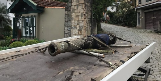 Canhão histórico é levado de Nova Friburgo para Cabo Frio após 72 anos; entenda o caso