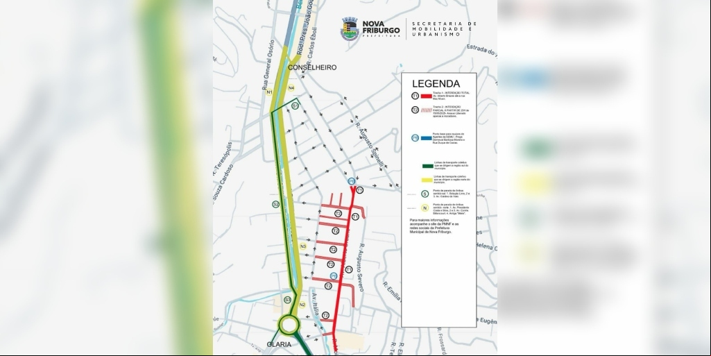 A partir da 0h de sexta-feira, 16 de maio, a avenida Alberto Braune ficará totalmente interditada para veículos